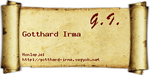Gotthard Irma névjegykártya